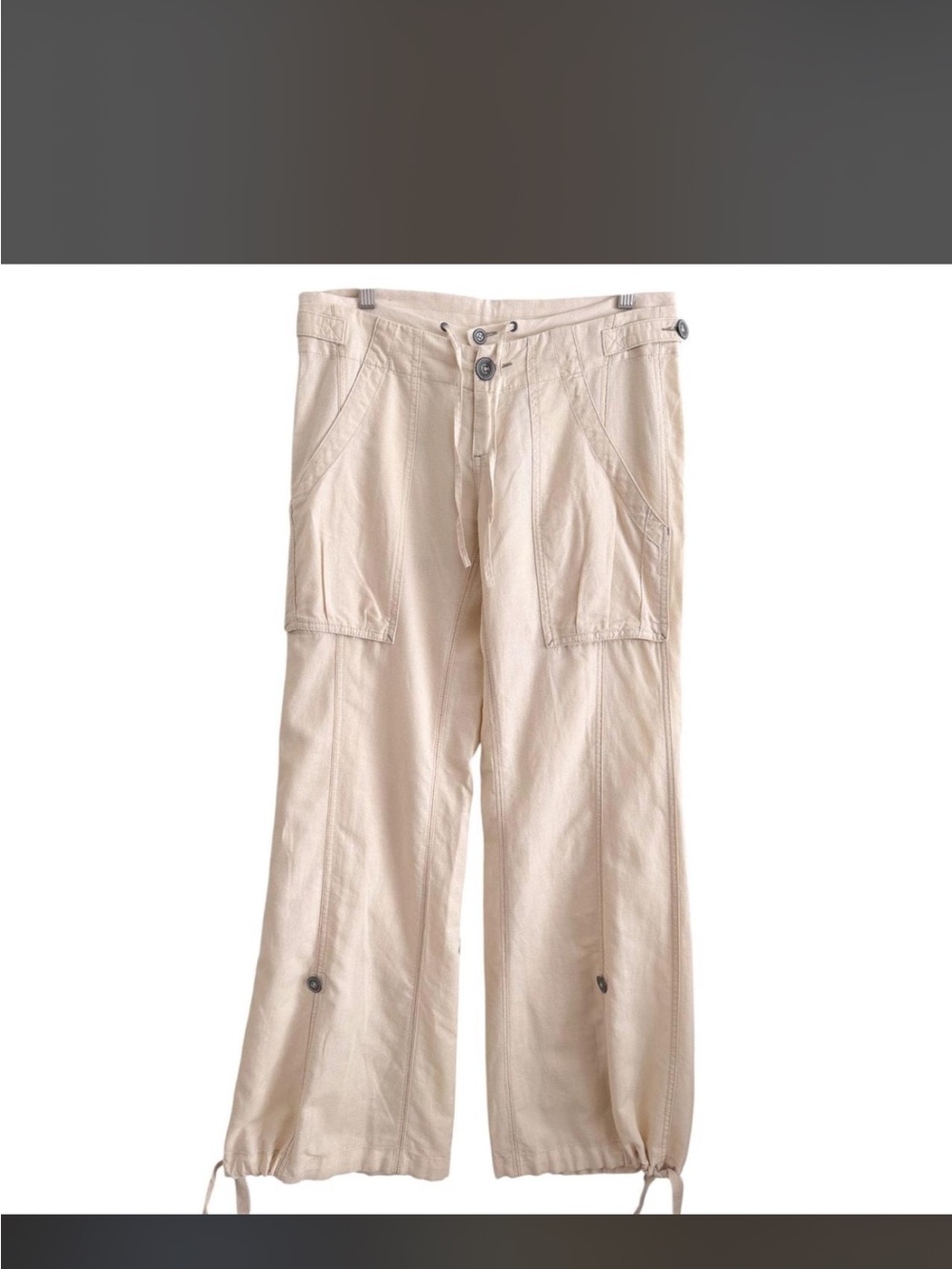 Free people linen low rise pants